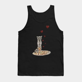 Trash Panda Hearts Pizza Tank Top